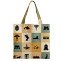 Egyptian-flat-style-icons Zipper Grocery Tote Bag View2