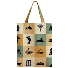 Egyptian-flat-style-icons Zipper Classic Tote Bag by Salman4z