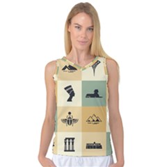 Egyptian-flat-style-icons Women s Basketball Tank Top by Salman4z