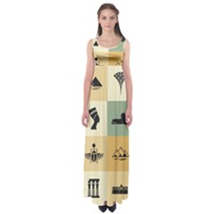 Egyptian-flat-style-icons Empire Waist Maxi Dress by Salman4z