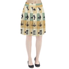 Egyptian-flat-style-icons Pleated Skirt by Salman4z