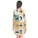 Egyptian-flat-style-icons Long Sleeve V-neck Flare Dress View2