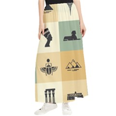 Egyptian-flat-style-icons Maxi Chiffon Skirt by Salman4z