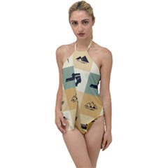 Egyptian-flat-style-icons Go With The Flow One Piece Swimsuit by Salman4z