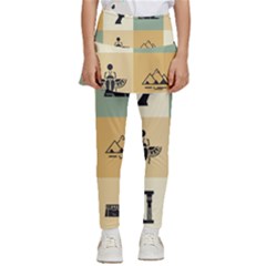 Egyptian-flat-style-icons Kids  Skirted Pants by Salman4z