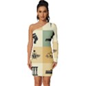 Egyptian-flat-style-icons Long Sleeve One Shoulder Mini Dress View1