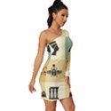 Egyptian-flat-style-icons Long Sleeve One Shoulder Mini Dress View3