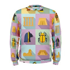 Egypt-icons-set-flat-style Men s Sweatshirt by Salman4z