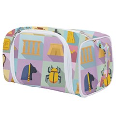 Egypt-icons-set-flat-style Toiletries Pouch by Salman4z