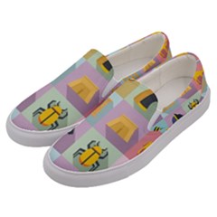 Egypt-icons-set-flat-style Men s Canvas Slip Ons by Salman4z