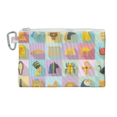 Egypt-icons-set-flat-style Canvas Cosmetic Bag (large) by Salman4z