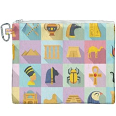 Egypt-icons-set-flat-style Canvas Cosmetic Bag (xxxl) by Salman4z