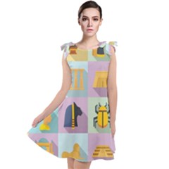 Egypt-icons-set-flat-style Tie Up Tunic Dress by Salman4z