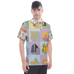 Egypt-icons-set-flat-style Men s Polo Tee by Salman4z