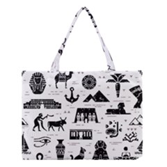 Dark-seamless-pattern-symbols-landmarks-signs-egypt --- Medium Tote Bag by Salman4z