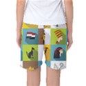 Egypt-travel-items-icons-set-flat-style Women s Basketball Shorts View2