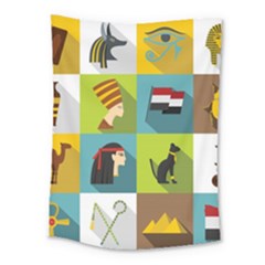 Egypt-travel-items-icons-set-flat-style Medium Tapestry by Salman4z