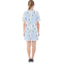 Cute-seagulls-seamless-pattern-light-blue-background Sixties Short Sleeve Mini Dress View2