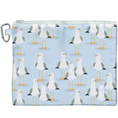 Cute-seagulls-seamless-pattern-light-blue-background Canvas Cosmetic Bag (xxxl) by Salman4z