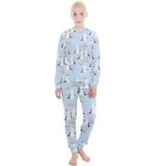 Cute-seagulls-seamless-pattern-light-blue-background Women s Lounge Set by Salman4z