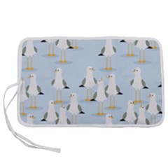 Cute-seagulls-seamless-pattern-light-blue-background Pen Storage Case (s) by Salman4z