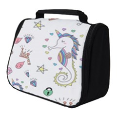 Seamless-pattern-cute-unicorn-cartoon-hand-drawn Full Print Travel Pouch (small) by Salman4z