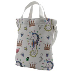 Seamless-pattern-cute-unicorn-cartoon-hand-drawn Canvas Messenger Bag by Salman4z