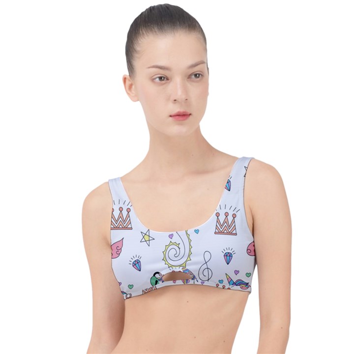 Seamless-pattern-cute-unicorn-cartoon-hand-drawn The Little Details Bikini Top