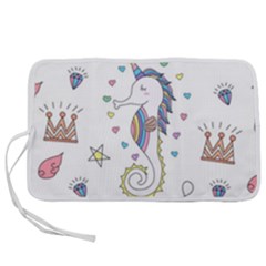 Seamless-pattern-cute-unicorn-cartoon-hand-drawn Pen Storage Case (m) by Salman4z