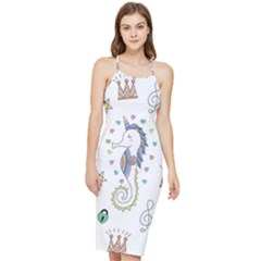 Seamless-pattern-cute-unicorn-cartoon-hand-drawn Bodycon Cross Back Summer Dress by Salman4z