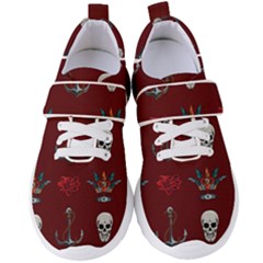 Tattoo-old-school-background-pattern Women s Velcro Strap Shoes by Salman4z