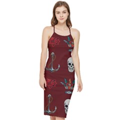 Tattoo-old-school-background-pattern Bodycon Cross Back Summer Dress by Salman4z