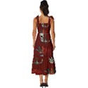 Tattoo-old-school-background-pattern Tie-Strap Tiered Midi Chiffon Dress View4