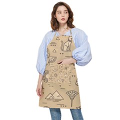 Egyptian-seamless-pattern-symbols-landmarks-signs-egypt Pocket Apron by Salman4z