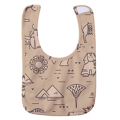 Egyptian-seamless-pattern-symbols-landmarks-signs-egypt Baby Bib by Salman4z