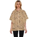 Egyptian-seamless-pattern-symbols-landmarks-signs-egypt Women s Batwing Button Up Shirt View1