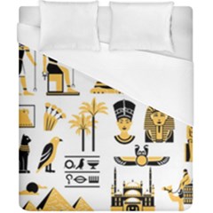 Egypt-symbols-decorative-icons-set Duvet Cover (california King Size) by Salman4z