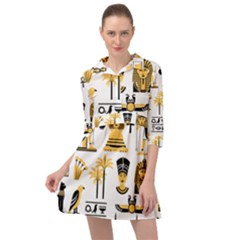 Egypt-symbols-decorative-icons-set Mini Skater Shirt Dress by Salman4z