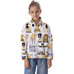 Egypt-symbols-decorative-icons-set Kids  Half Zip Hoodie by Salman4z