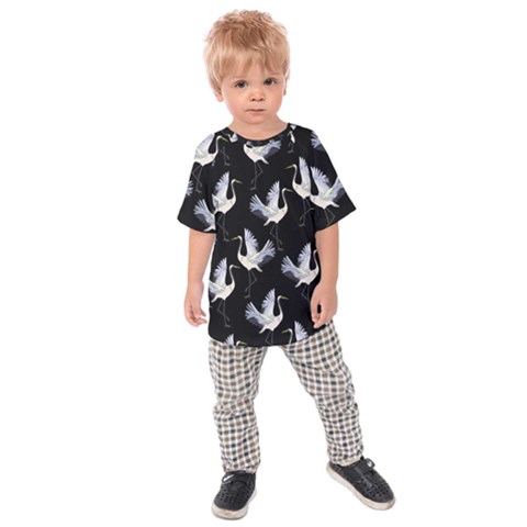 Crane Pattern Kids  Raglan Tee by Salman4z