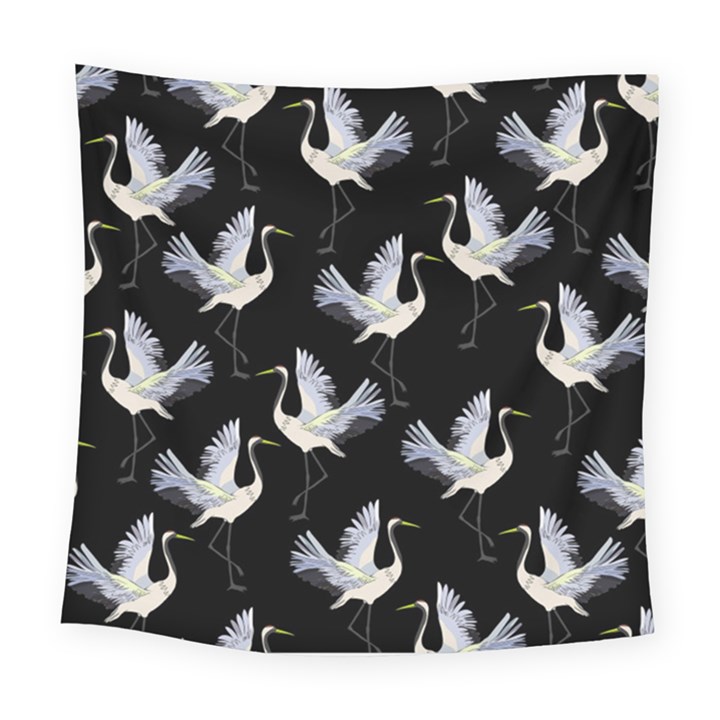 Crane Pattern Square Tapestry (Large)