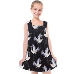 Crane Pattern Kids  Cross Back Dress by Salman4z