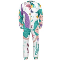 Set-cute-mermaid-seaweeds-marine-inhabitants Onepiece Jumpsuit (men) by Salman4z