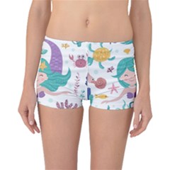 Set-cute-mermaid-seaweeds-marine-inhabitants Boyleg Bikini Bottoms by Salman4z