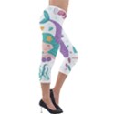 Set-cute-mermaid-seaweeds-marine-inhabitants Lightweight Velour Capri Leggings  View4