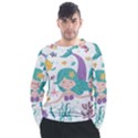 Set-cute-mermaid-seaweeds-marine-inhabitants Men s Long Sleeve Raglan Tee View1