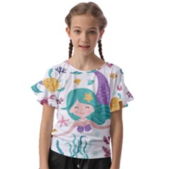 Set-cute-mermaid-seaweeds-marine-inhabitants Kids  Cut Out Flutter Sleeves by Salman4z