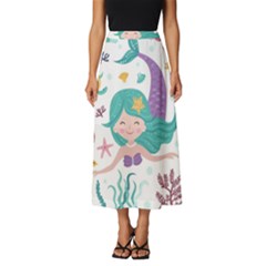 Set-cute-mermaid-seaweeds-marine-inhabitants Classic Midi Chiffon Skirt by Salman4z