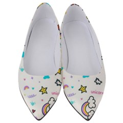 Unicorns-rainbows-seamless-pattern Women s Low Heels by Salman4z