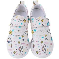 Unicorns-rainbows-seamless-pattern Women s Velcro Strap Shoes by Salman4z